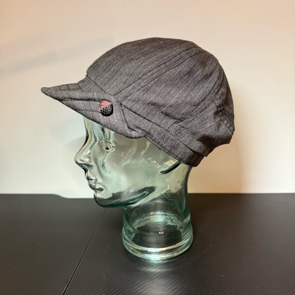 Goorin Bros Men's Gray Pinstripe Cap Sz M